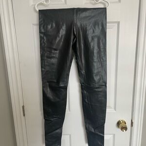 Aritzia Wilfred Free Black Leather Pants